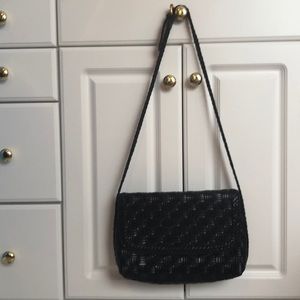 Vintage black, textured bag